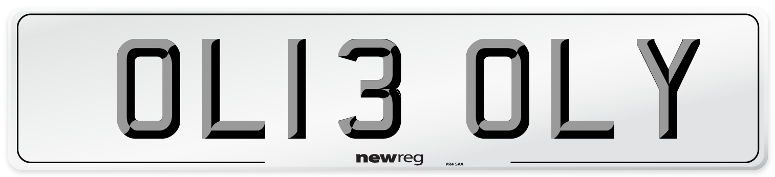 OL13 OLY Number Plate from New Reg